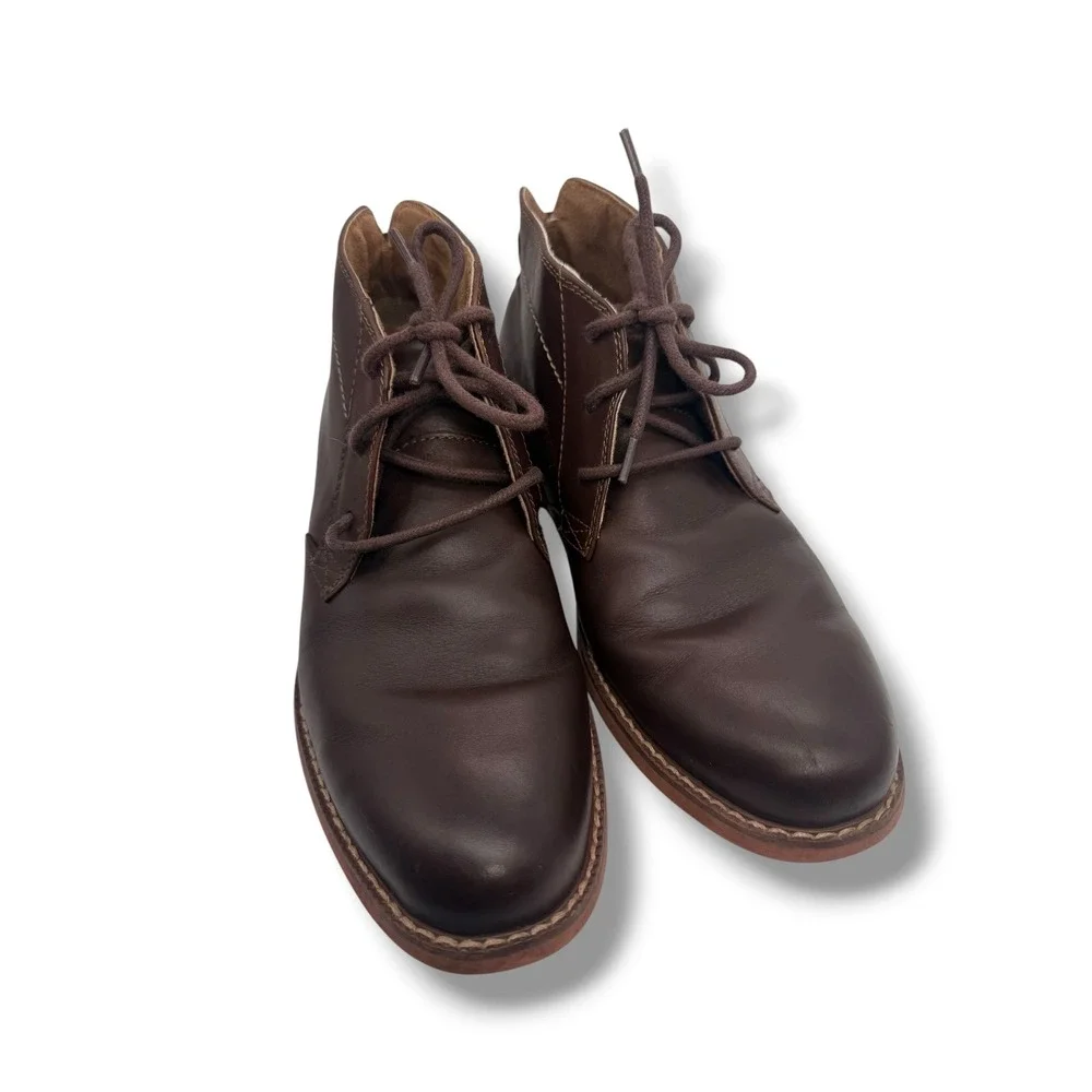 Florsheim Men's Brown Leather Chukka Boots Size 7.5 Lace-Up Ankle Boots